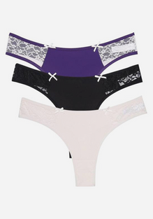 Inala 3 Pack Lace Panties
