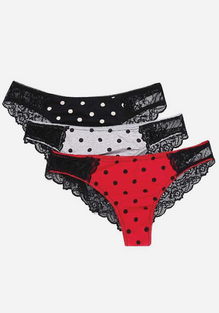 Elinor 3 Pcs Polka Dot Panties