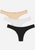 Titiana 3 Pcs Solid Thong Panties