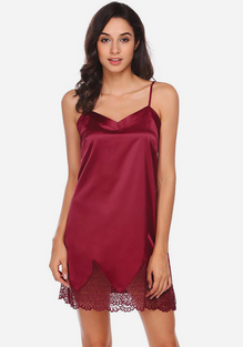 Nova V-Neck Lace Nightgown