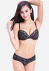 Lorenza Thin Cotton Cup Deep V Bra Set