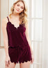 Scalloped Trim Velvet Cami