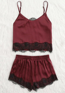 Applique Satin Sleepwear
