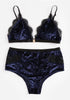 Navy Velvet Triangle Lingerie