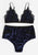 Navy Velvet Triangle Lingerie