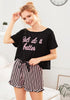 Letter Print Pajamas Set